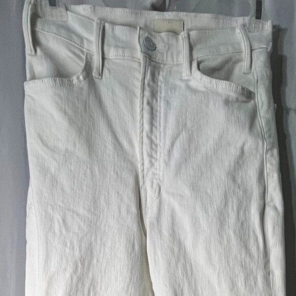 MOTHER The Hustler Ankle Fray Jeans | Size 26 | White “Fairest of Them All” - Picture 13 of 13